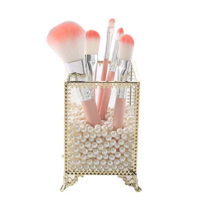 ins makeup brush barrel net red makeup brush storage capless brush barrel golden electroplated eyebrow brush barrel