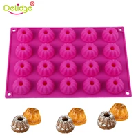 1pc 20 cavity silicone muffin chiffon mold 3d mini cake tray pudding cupcake mould diy pastry baking tool