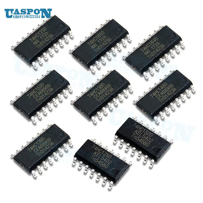 74HC125D 74HC125 SOP SN74HC125DR SOP-14 74HC132D 74HC138D 74HC139D 74HC148D 74HC153D 74HC164D 74HC165D 74HC164 74HC123D, 10 шт.