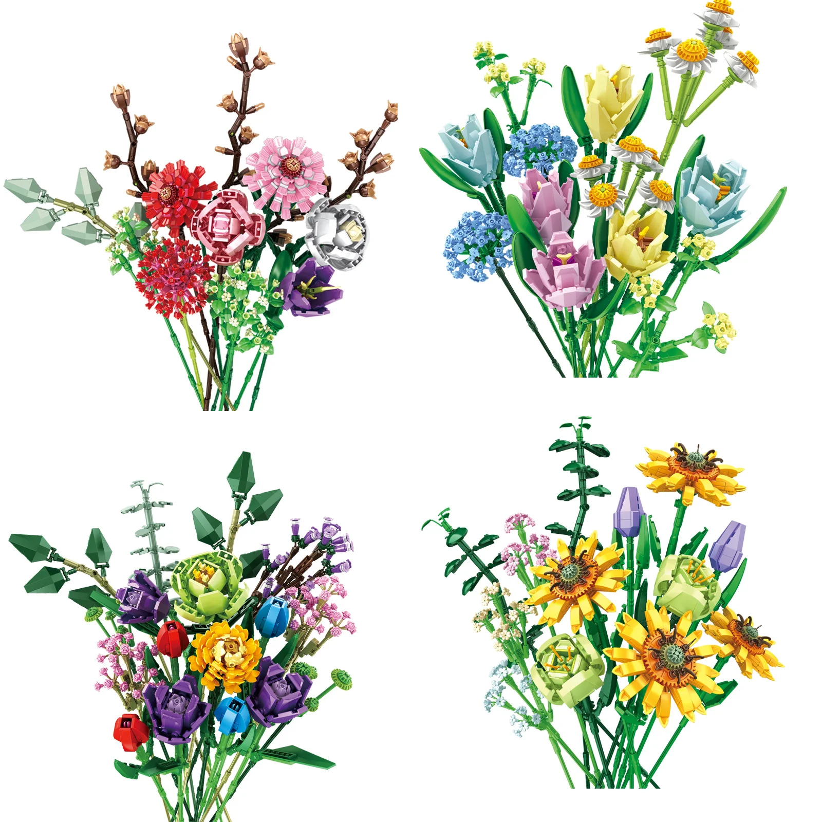 Строительные блоки коллекция цветов неподвластной Романтический букет