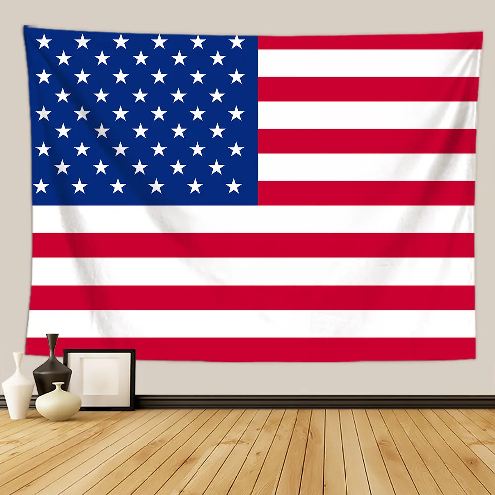 

American Flag Tapestry Vintage Stars Stripes USA Flag Patriotic Aesthetic Tapestries Bedroom Living Room Dorm Decor Wall Hanging