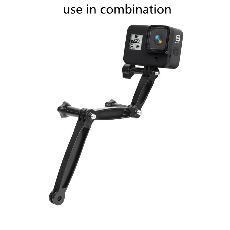 

CNC Aluminum Extension Mount Arm for Gopro Max Hero 8 YI SJcam EKEN Sports Cameras Photo Shooting Connect Bracket Adapter