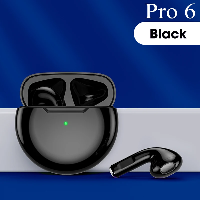 TWS Air Pro 6 беспроводные наушники 9D стерео гарнитура с микрофоном HiFi Bluetooth