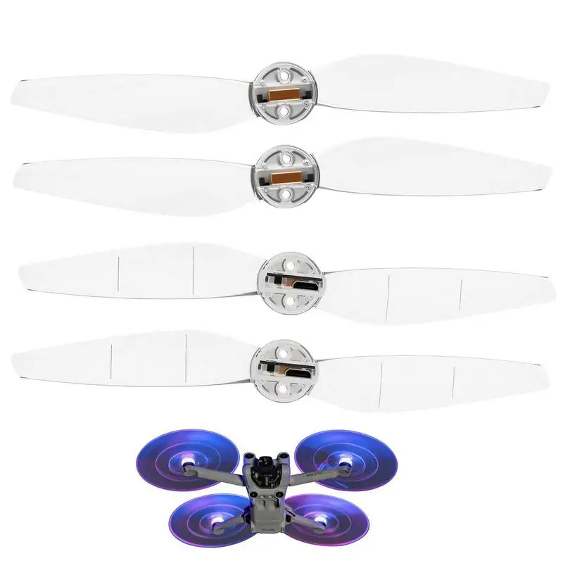 

Night Takeoff Cool LED Light With Low Noise Flashing Rings Propellers For DJIs Mini 3 PRO Paddle Upgrade Blade Drone Accessories