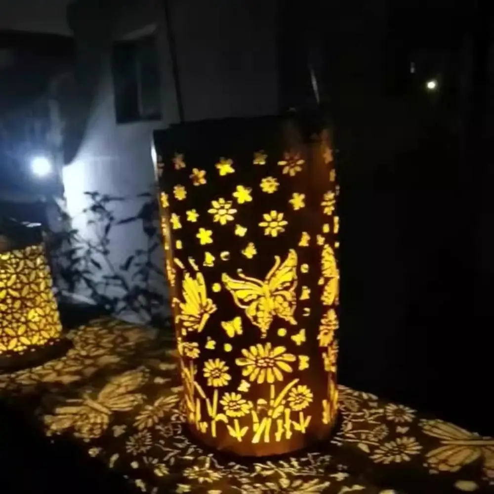 Художественный ретро светодиодный солнечный ночник подвесной винтажный полый