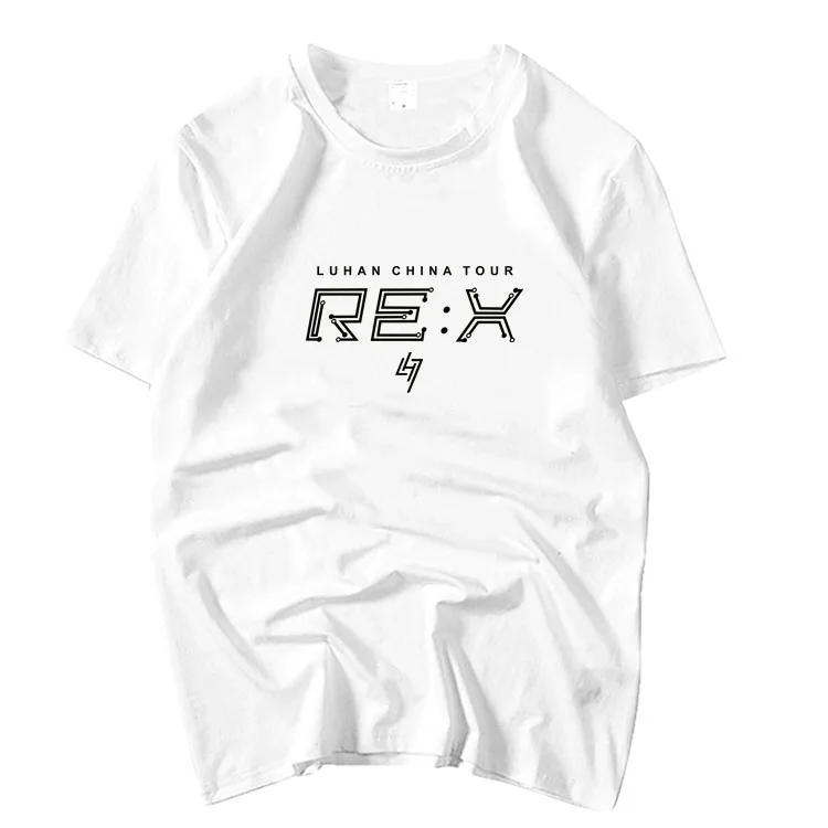 Футболка Luhan Re X Tour Supporter Повседневная Хлопковая Унисекс С Короткими Рукавами