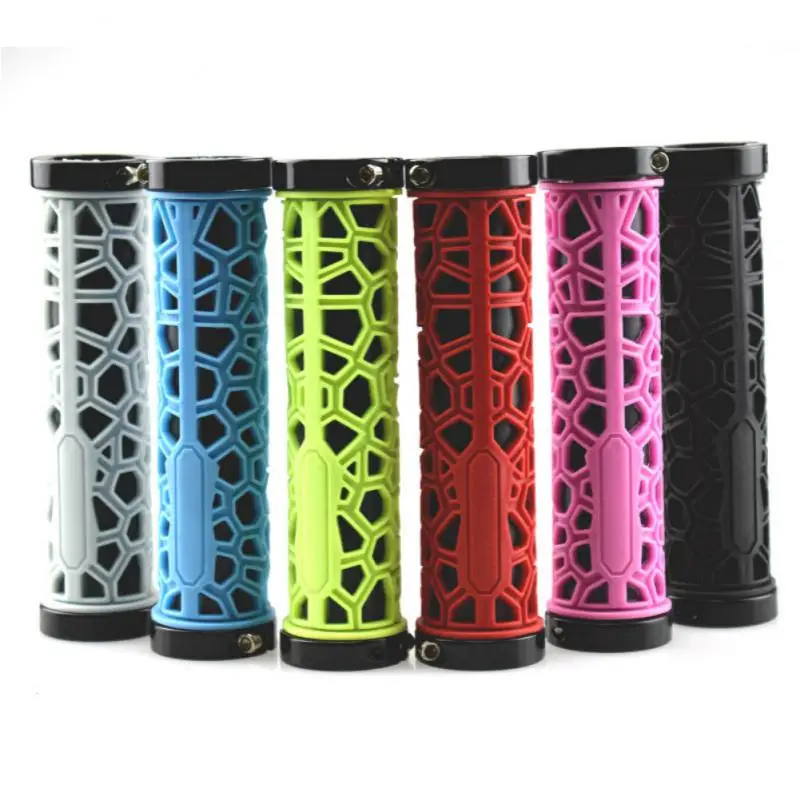 

Aluminum Alloy Handle Mountain Bike Handle Antiskid Water Cube Color Grip Road Bike Bicycle Handle Riding Equipmen Rubber