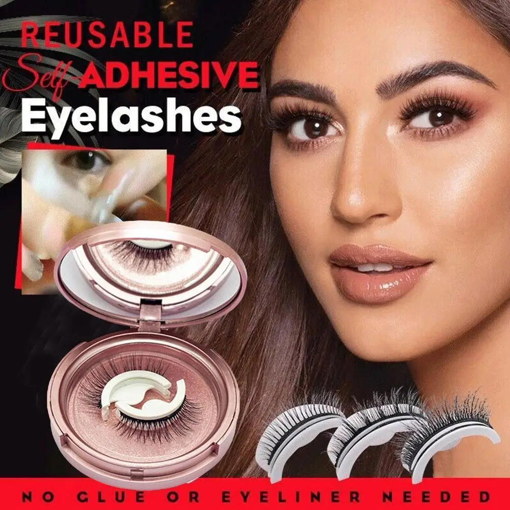 

Многоразовые самоклеющиеся накладные ресницы, Водостойкая Подводка для глаз, макияж для наращивания, сделай сам, наращивание ресниц, косме...