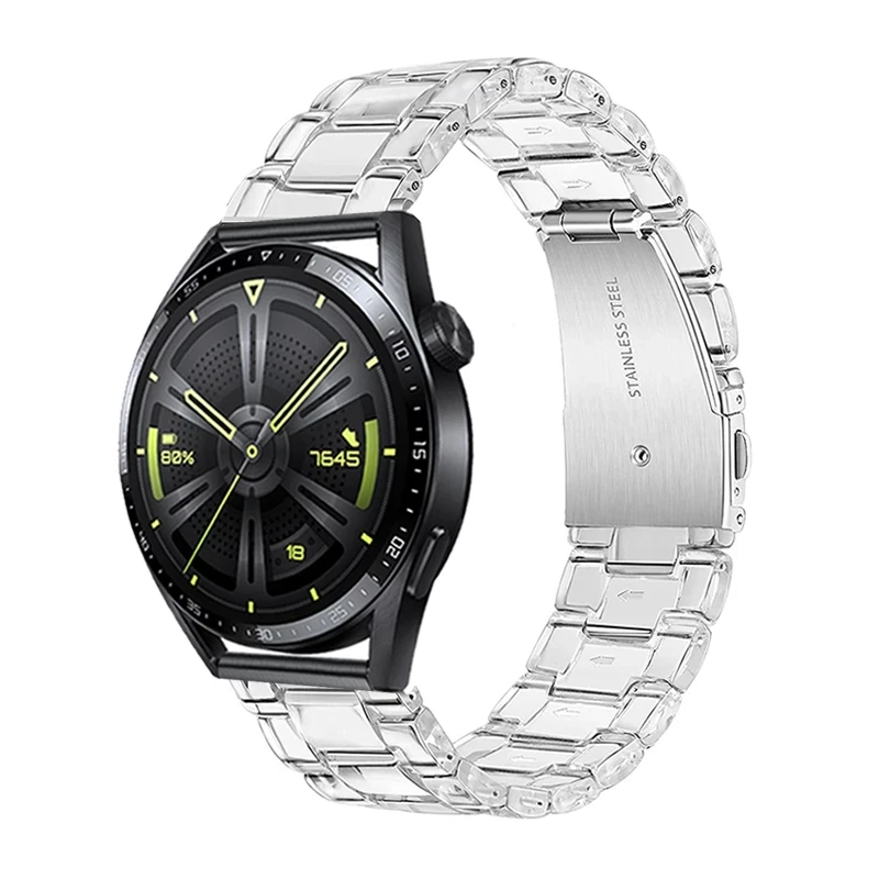22mm 20mm Watch Strap For Huawei Watch GT 3 2 46mm 42mm Band Clear Resin Bracelet For Huawei Watch GT 2 3 Pro GT 2 2E Wristband
