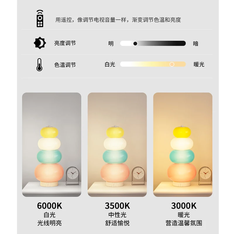 Креативная светодиодная настольная лампа Candy String Rainbow детская комната для