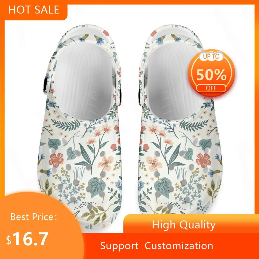 

Новинка, мужские тапки с мягкой подошвой, пляжные Модные Ретро сабо с цветочным принтом, мужские сандалии, удобные дышащие EVA