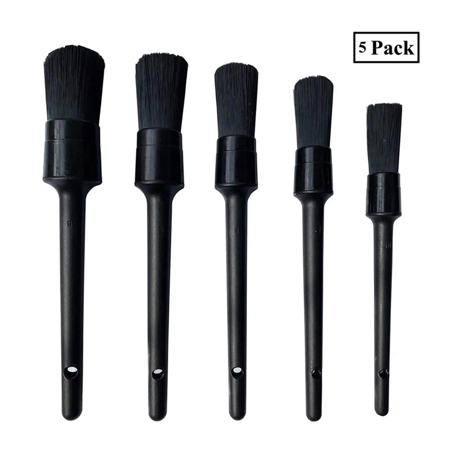

Car Detail Cleaning Brush Set Of 5 Different Size Soft Bristles For Car Cleaning Beauty Refining Brush Dashboard Air Outlet Whee