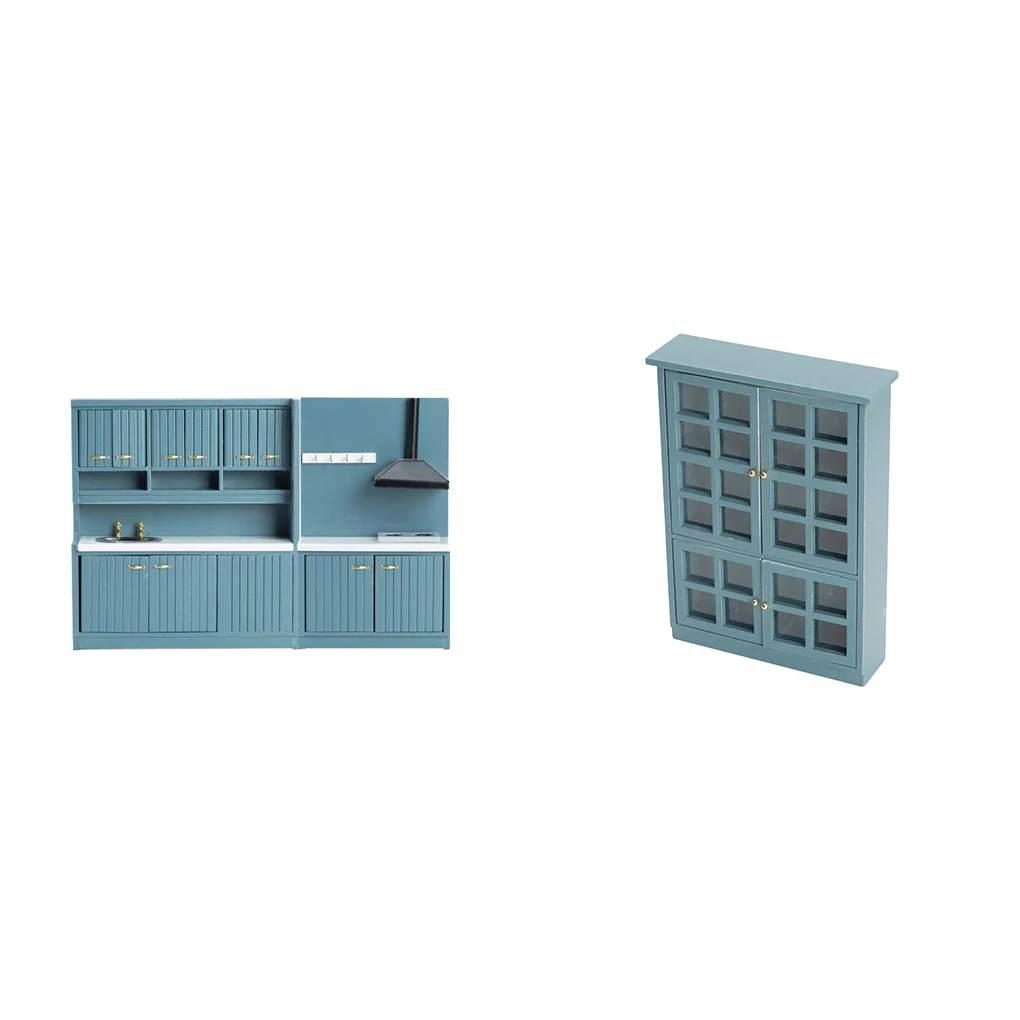 

1 12 Dollhome Wood Cooking Table Kitchen Furniture Simulation Birthday Gifts Model Cupboard Toddlers Dining Room