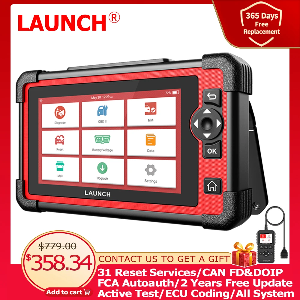 Диагностические инструменты LAUNCH X431 CRP919E, OBD-сканер OBD2, Tpms CANFD DOIP, активное тестирование, кодирование ЭБУ, сброс, 2 года бесплатного обновления