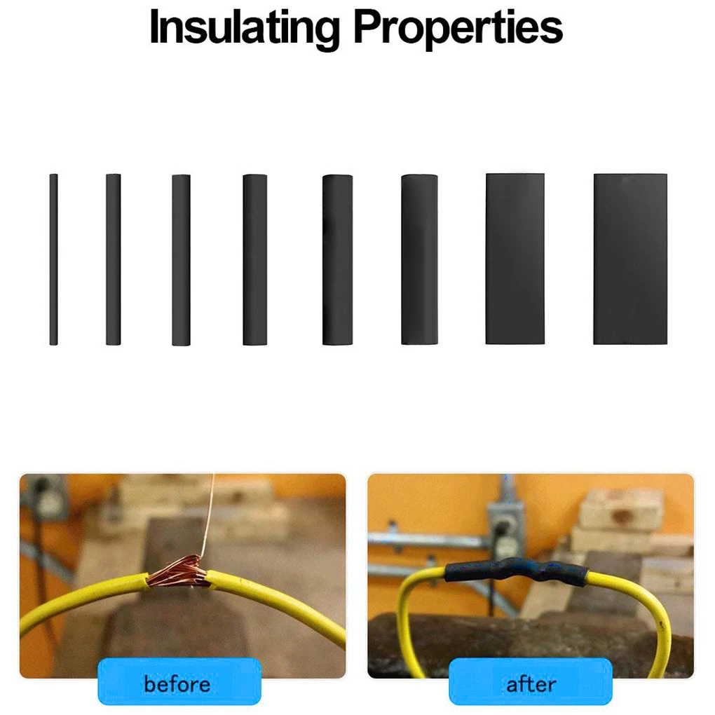 

560pcs Wire Tubes Anti-corrosion Antiflaming Heat Shrink Tubing Insulating Wire Protective Tubes