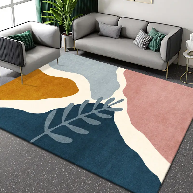 

Nordic Carpet Simple Sofa Coffee Table Floor Mats Home Washable Bedroom Rug Non-slip Dirt-resistant Porch Door Mat Kitchen Rugs