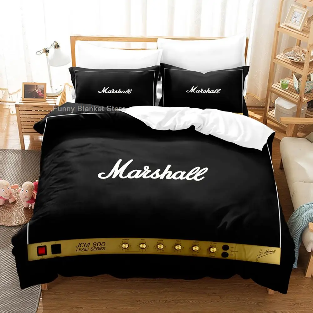 

AMP Mashall Bedding Set Sound Box Comforter Duvet Cover Sets Bed Linen Twin Queen King Single Size Bedroom Decor Home Textiles
