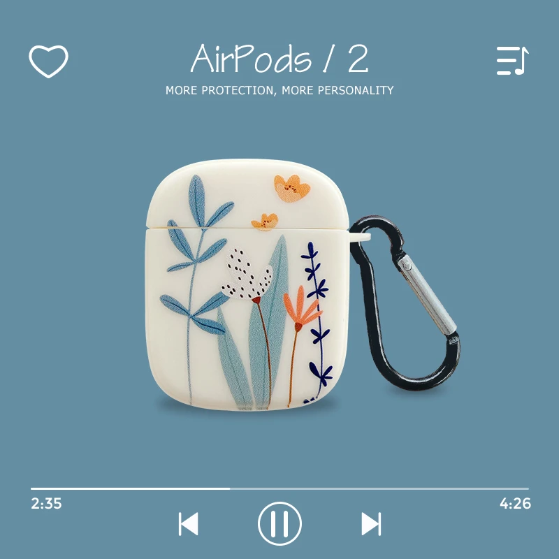 

Мягкий чехол для наушников Apple Airpods 1 2 Pro 3, с милыми цветами и листьями