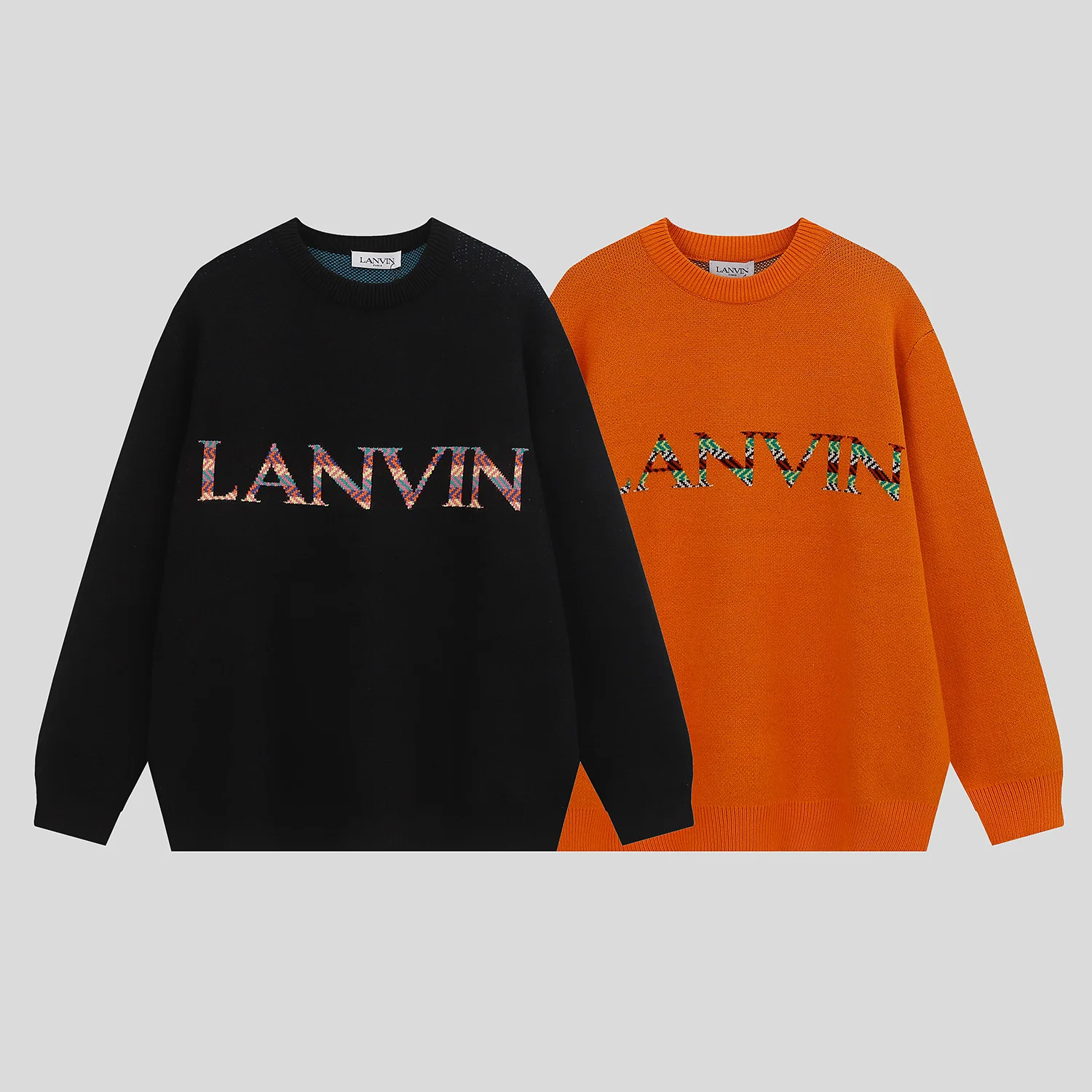 

2024 Trend Lanvin round neck sweater loose hundred matching men and women couples with the same models