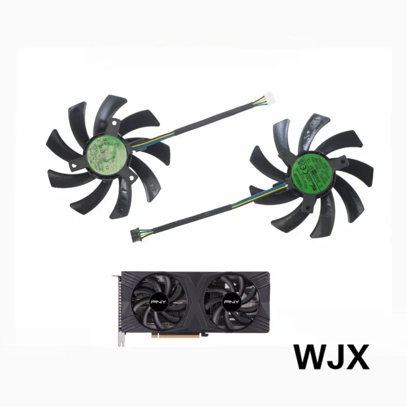WYORESY T 129215 Вентилятор видеокарты SU для PNY RTX 4070 4060 Ti VERTO Dual Fan DLSS