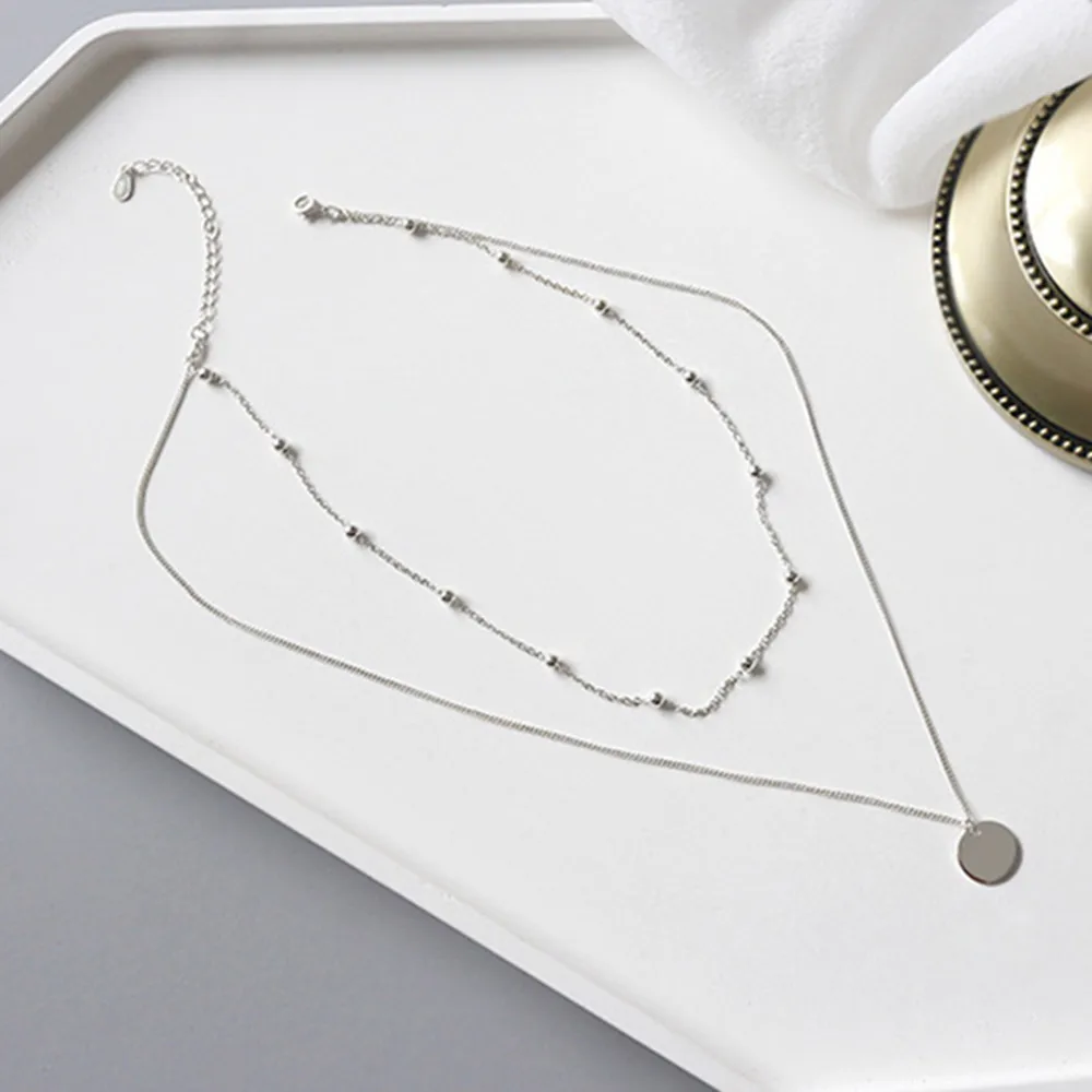 Женское Ожерелье с круглой подвеской ANDYWEN чокер из стерлингового серебра 925 пробы