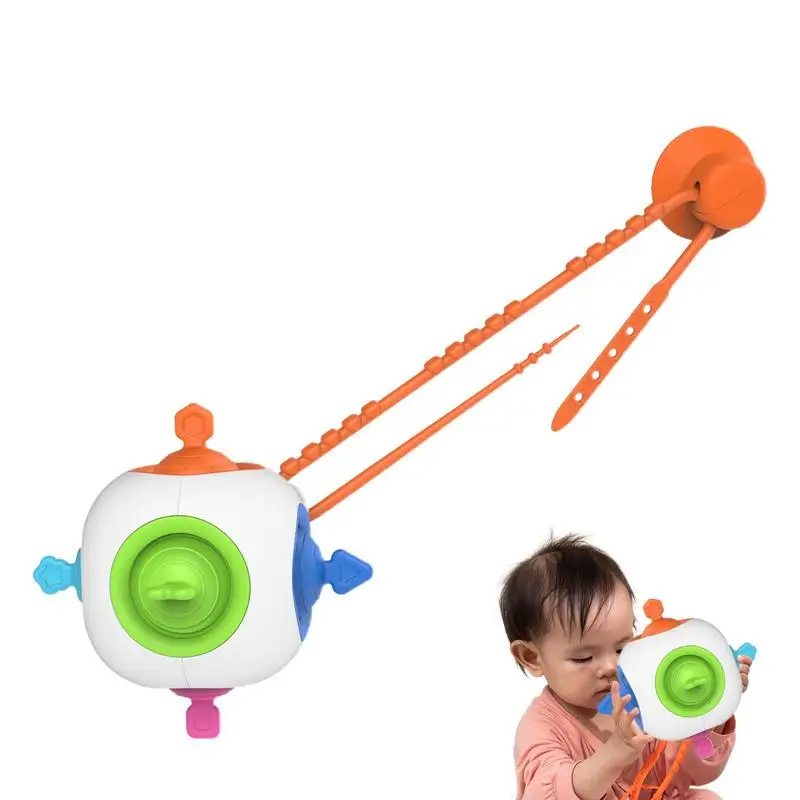 

Soft Childrens Toys Colorful Bright Teether Chewing Toy Comfortable Clear Sound Safe Bell Educational Toy For Nursery Rooms