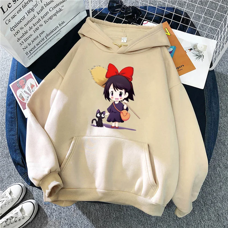 

Cute Cat Not In Service Comics Hoodies Women Casual Crewneck Sportswear Warm Fleece Sweatshirt Loose Hoody women Clothes