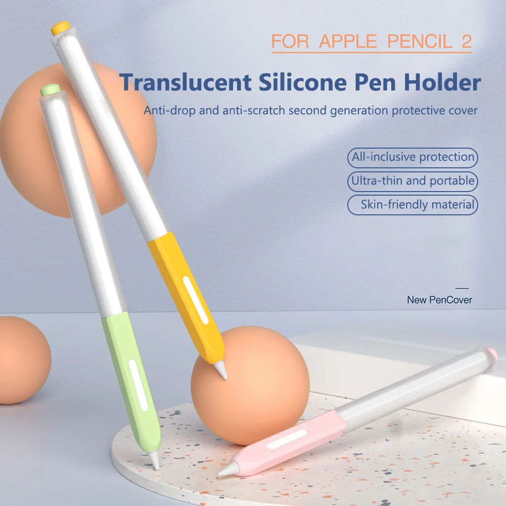 

Case Soft Silicone Protective Sleeve for Apple Pencil 2 Case Soft Protective Sleeve Cover for iPad Stylus Genuine Sale Fashion