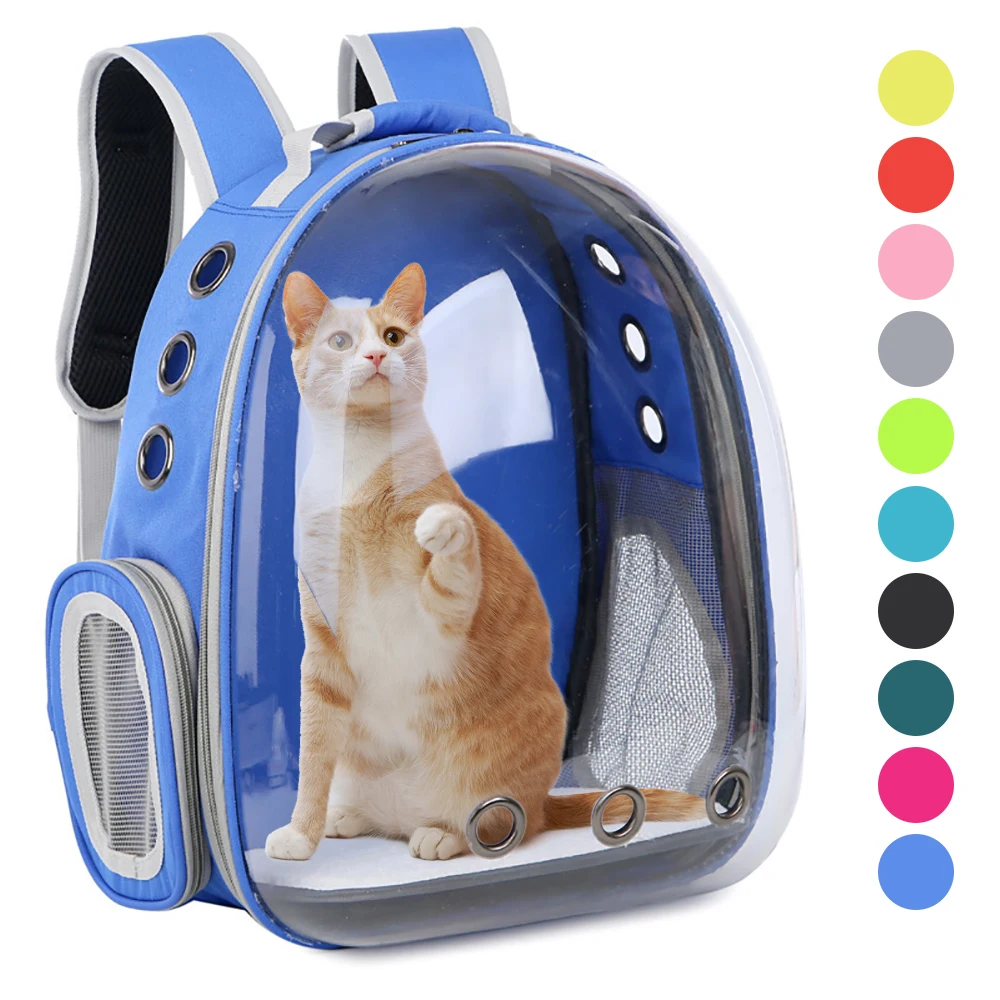 

Воздухопроницаемый рюкзак для кошек, уличный рюкзак для питомцев, прозрачная дорожная космическая клетка в виде капсулы для собак и кошек