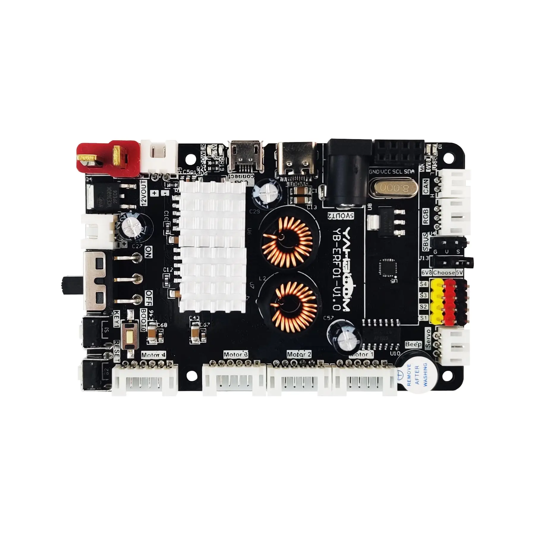 

STM32F103RCT6 Drive Control Board 9 Axis Sensor Closed-Loop Motor Drive IMU Open Source Ros Controller for Raspberry Pi Jetson