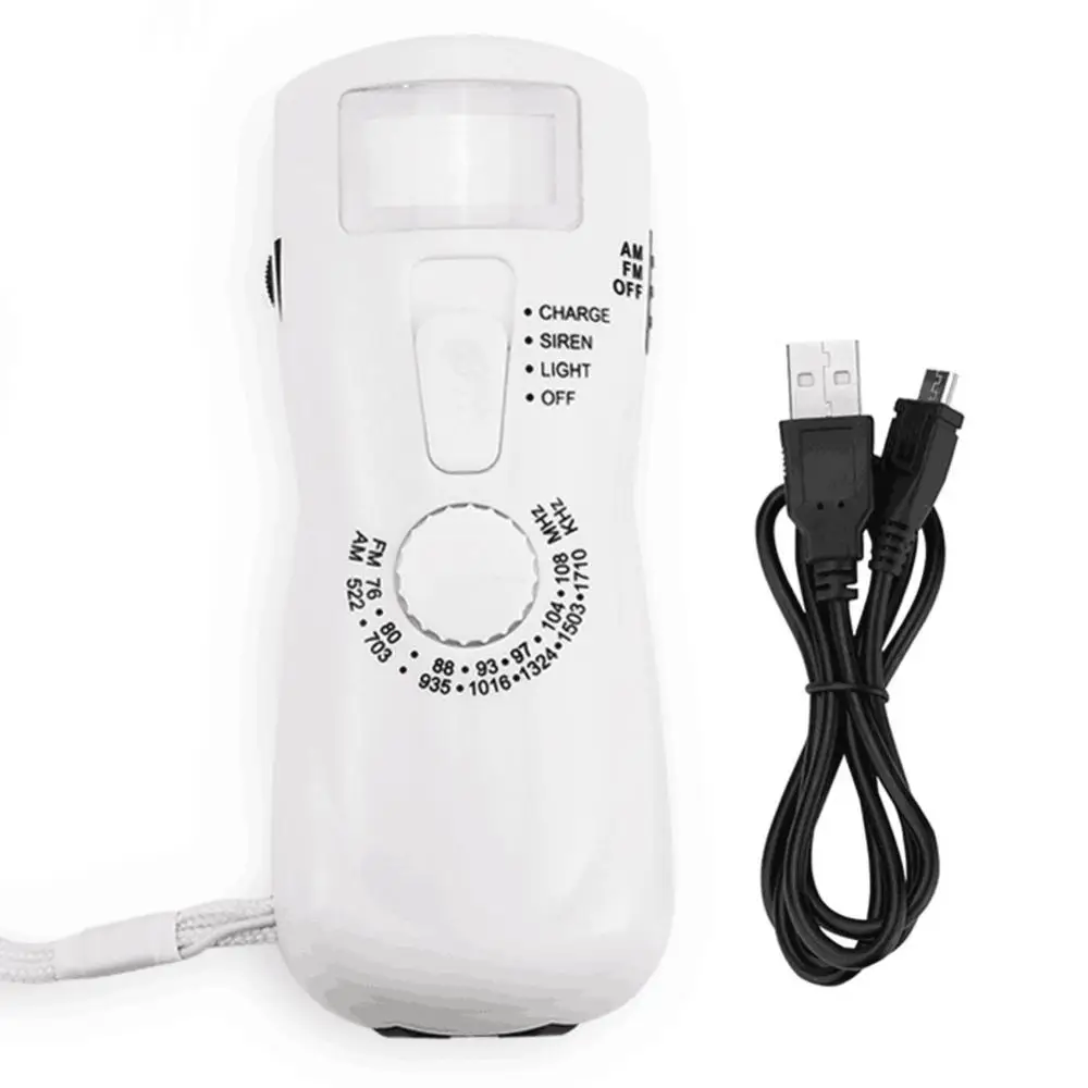 

Перезаряжаемый аварийный светодиодный фонарик, Портативный радиоприемник, супер яркий Многофункциональный Аварийный ручной динамический...