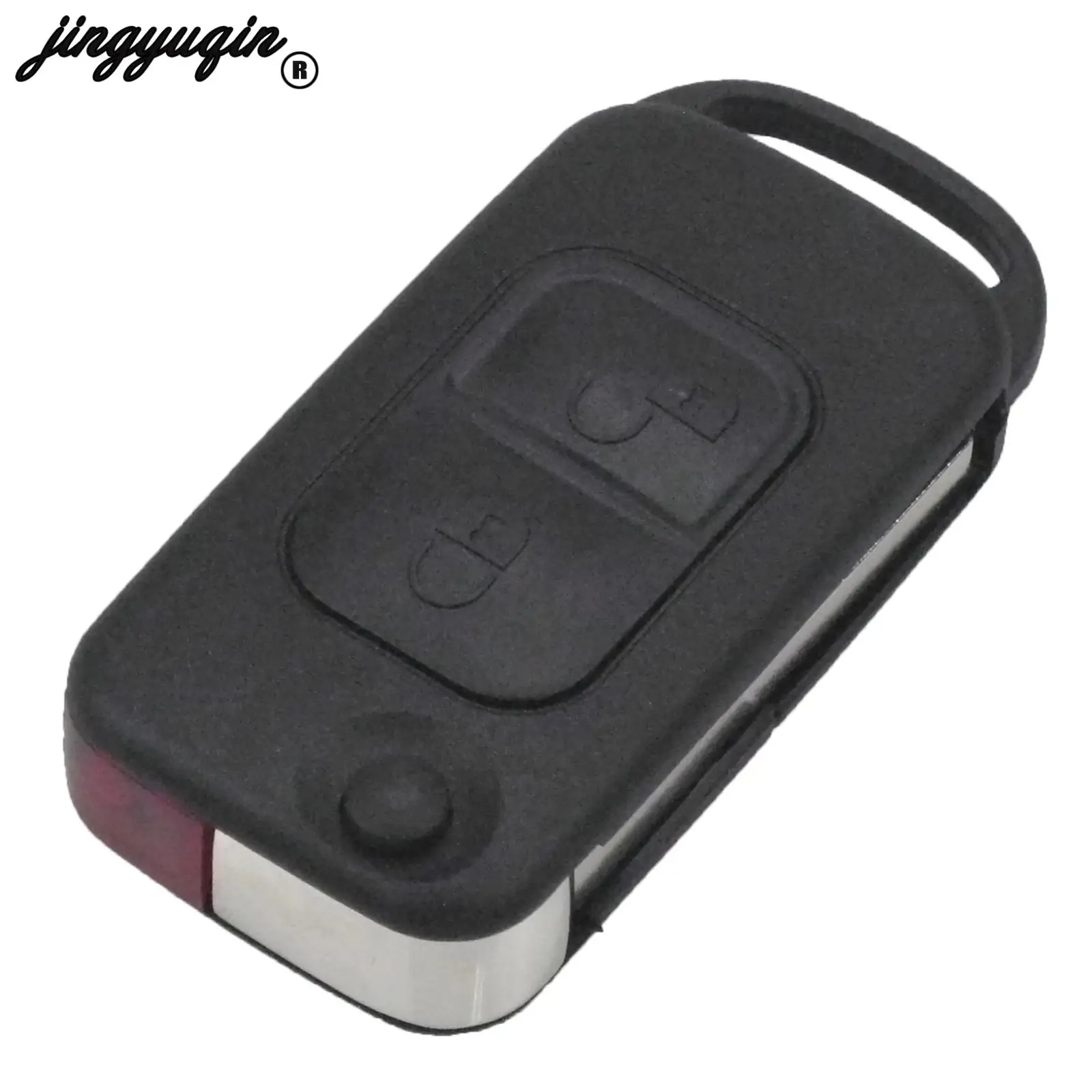 

Jingyuqin для Mercedes Benz W168 W124 W202 C E мл Замена чехол 1/2/3/4 кнопки дистанционного флип складной корпус для автомобильного ключа