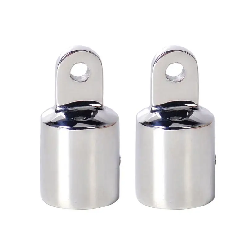 

2Pcs Marine Stainless Steel 316 Bimini Top Eye End Cap Boat Hardware For 0.7/0.8inch Or 1 Inch OD Round Tubes Yacht Rowing Boats