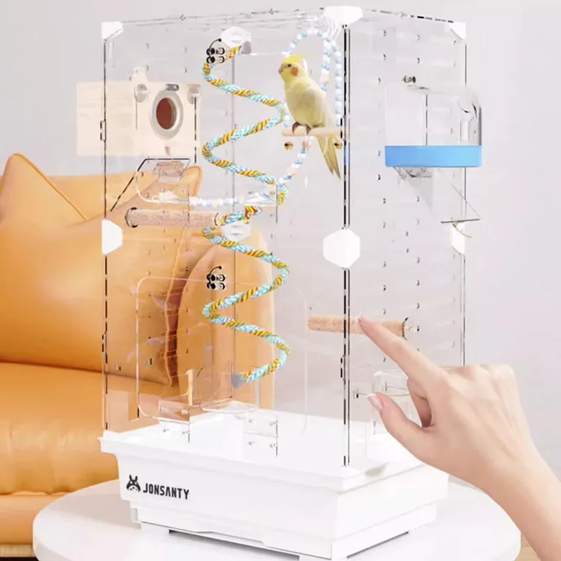 Прозрачные большие клетки для птиц игрушки природы декоративный домик канареек