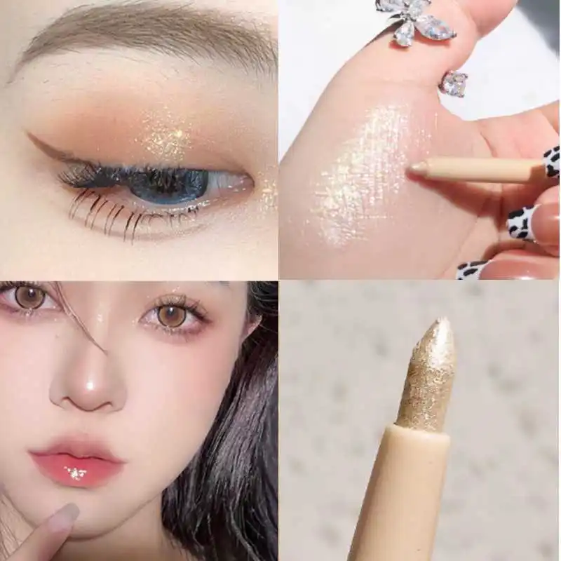 

Korean Eyes Pencil Shiny Glitter Eyeshadow Pen Eyeliner Pearlescent Matte Highlight eyelash Pen Brighten Lying Silkworm Makeup