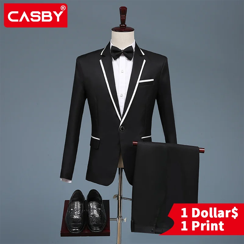 2022 однотонные мужские костюмы с логотипом под заказ модный смокинг из двух