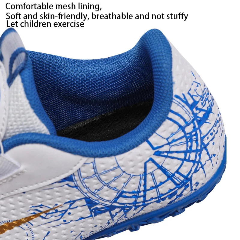 2022 Soccer Shoes Kids Boy New Brand Professional Indoor Football Boots Children Lightweight Outdoor Futsal Sneakers Size 30-39#