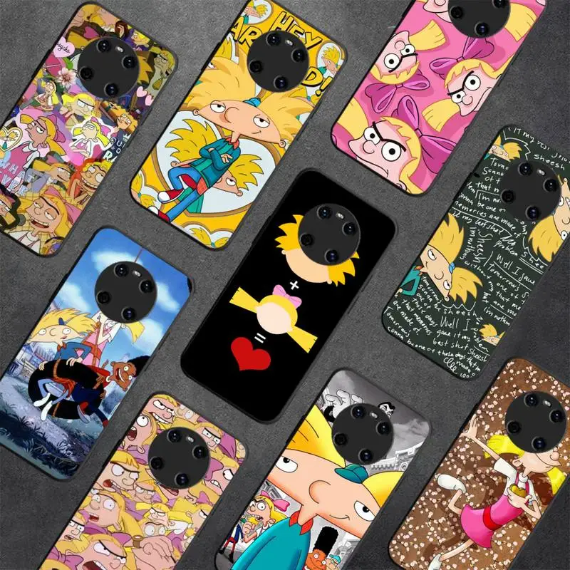 

Hey Arnolds Cartoon Phone Case for Huawei Y 6 9 7 5 8s prime 2019 2018 enjoy 7 plus cover