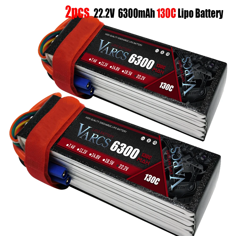 Lipo Batteries VARCS 7.4V 7.6V 11.1V 15.2V 14.8V 22.2V 2S 3S 4S 6S 5200Mah 6300Mah 6500mAh 6200mAh 6750mAh 8000mAh 7000mAh