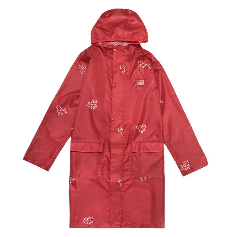 Women's Jacket Raincoat Adult Long Body Fashion Red Waterproof Rain Coat Clothing Poncho Waterproof Suit Capa De Chuva Gift