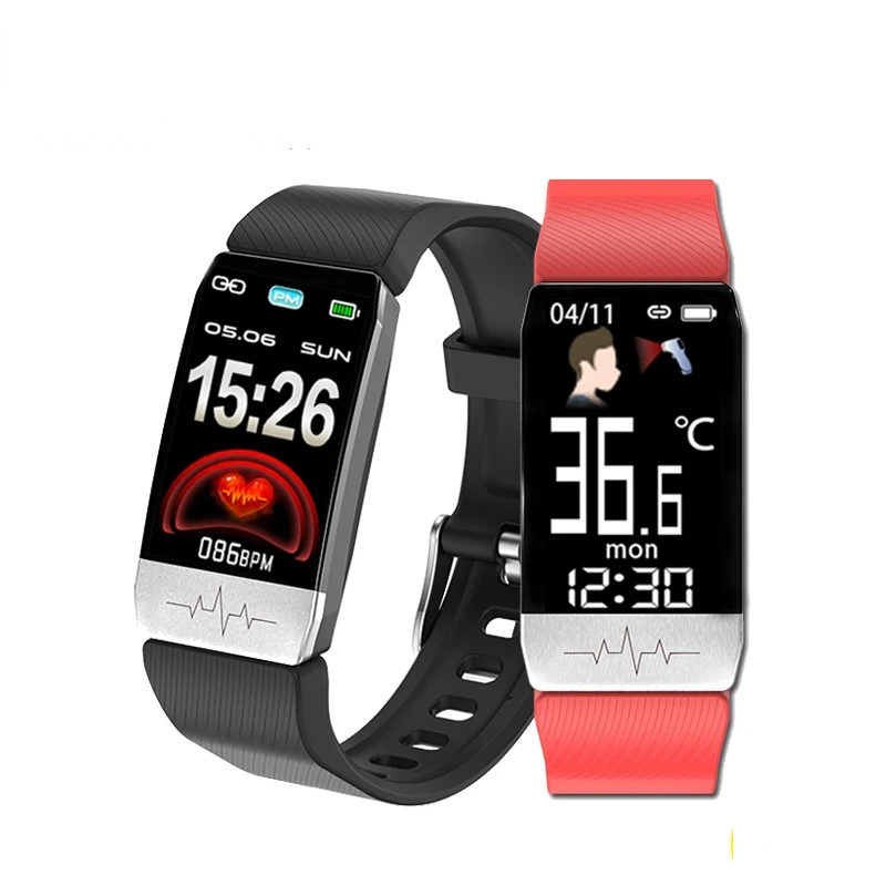 Смарт-часы T1S с Bluetooth отображением звонков сообщений температуры пульса