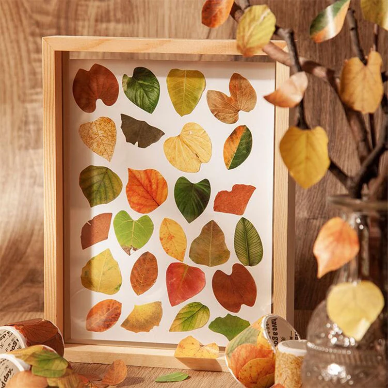 

1Pc Creative Leaves Series Decoration Special-Shaped Washi Masking Tape Creative Scrapbooking Stationary School Supplies