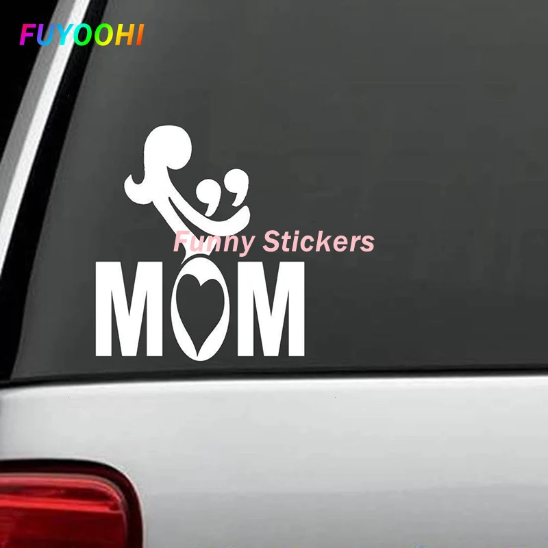 

FUYOOHI Exterior/Protection Funny Stickers Mother Loves Holding Babies Decal Sticker Art Accessory Rear Window PVC Car Sticker