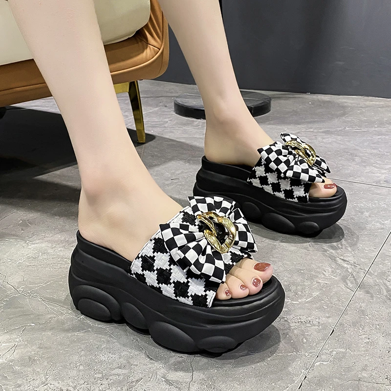

2022 New Platform Women Sandals Fashion Summer Butterfly-knot Thick Soled Beach Sandal Casual Chunky Woman Shoes Open Toe Shoes