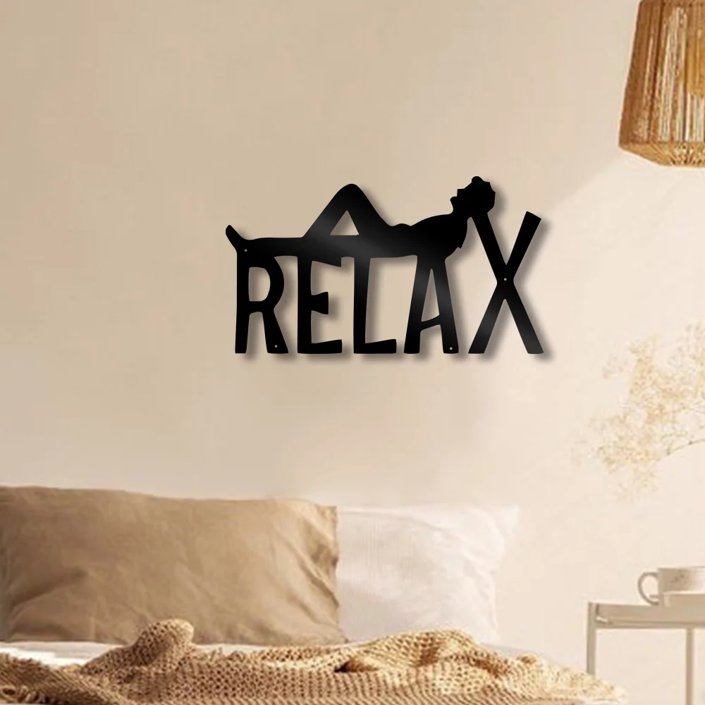 baluj metalowy znak ścienny wiszący wystrój domu wiejskiego czarna tabliczka z wycięciem biuro w salon dekoracja sypialni