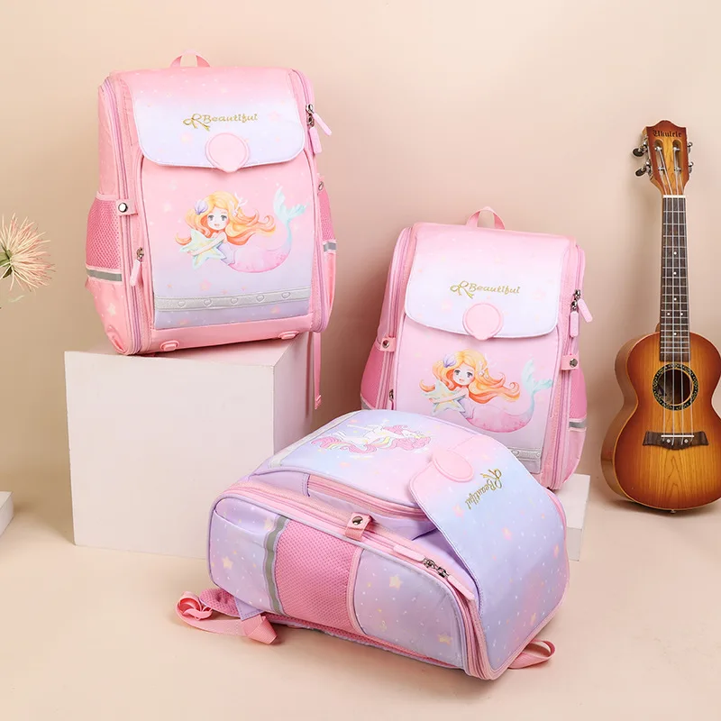 Fashion Children Princess Unicorn Backpacks for Students New Sweet Girls Mermaid Boys Dinosaur Cute Cartoon Bucket School Bags