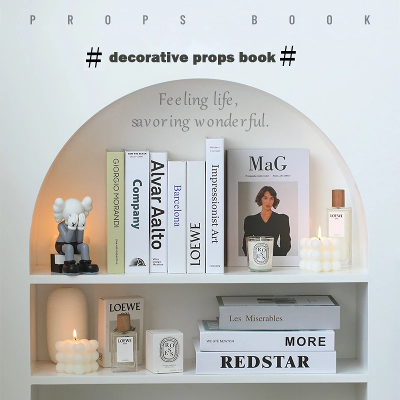 

Fake Books Decoration For Home Decorative Books Modern Simulation Fashion Book luxury Home Decor Club Hotel Model Room Soft