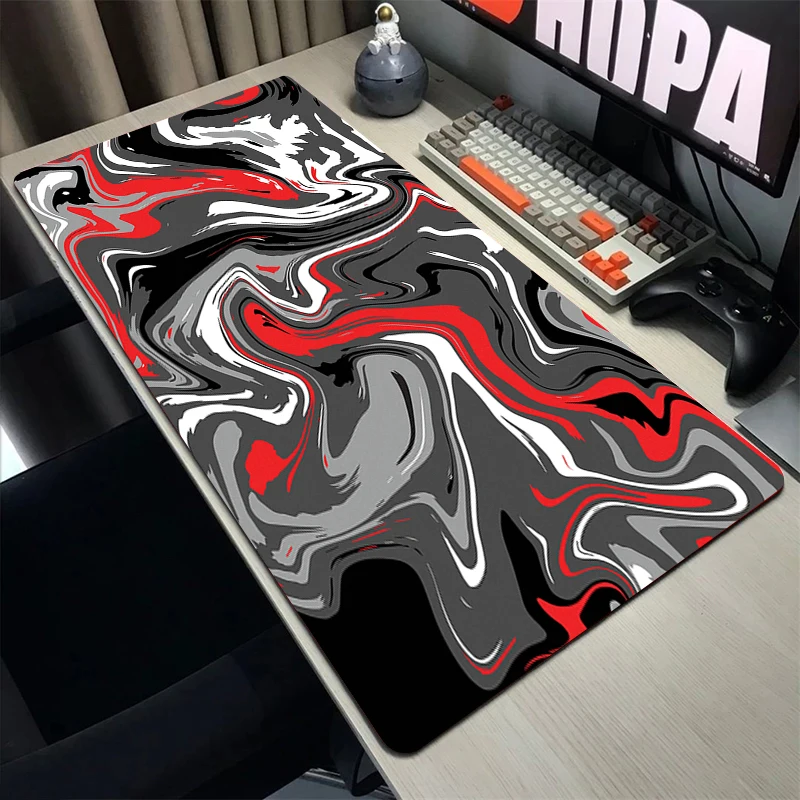 

Black and White Large Mouse Pad Gaming Computer Mat Mousepad Big Mouse Mat Gamer Desk Pad Rubber Keyboard For Laptop PC Desk Mat