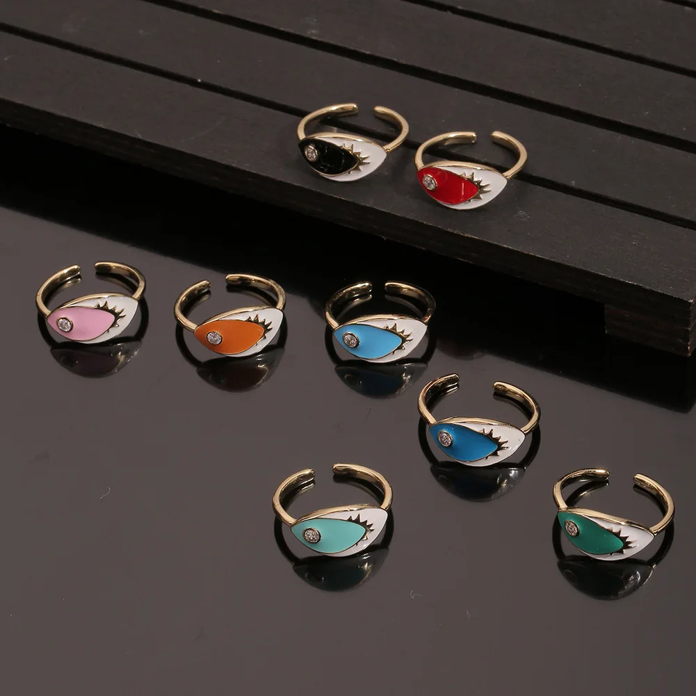 Новое Женское свадебное украшение медное эмалированное кольцо с дьявольским