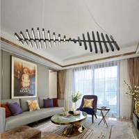 fishbone shape chandelier design modern chandelier lighting furniture living room decoration nordic dining room hanging lights